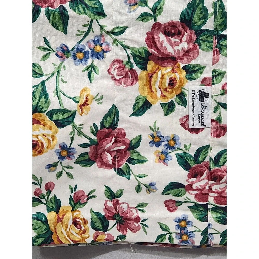 Longaberger Garden Splendor Floral Valances Cottagecore 74